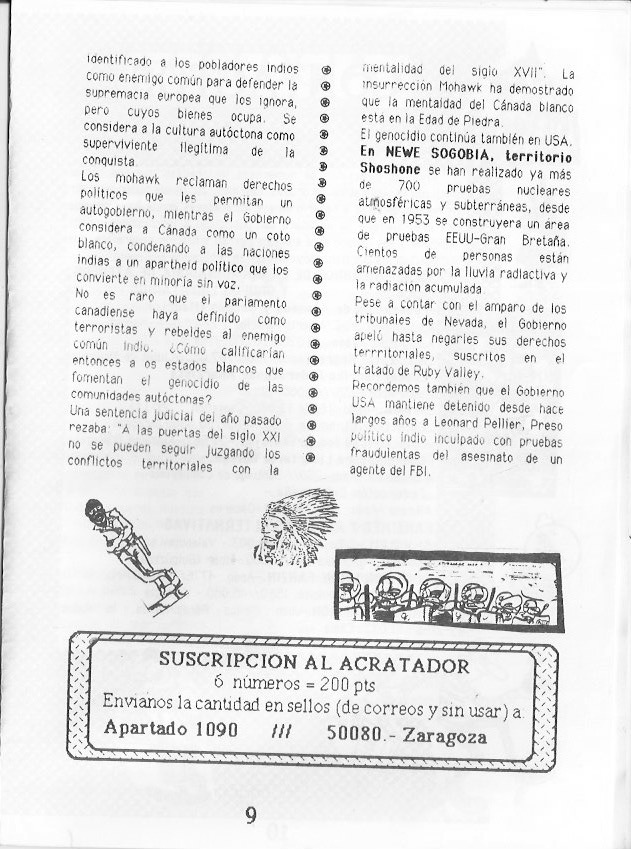 Página del fanzine