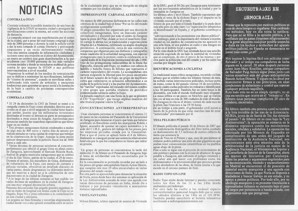Página del fanzine