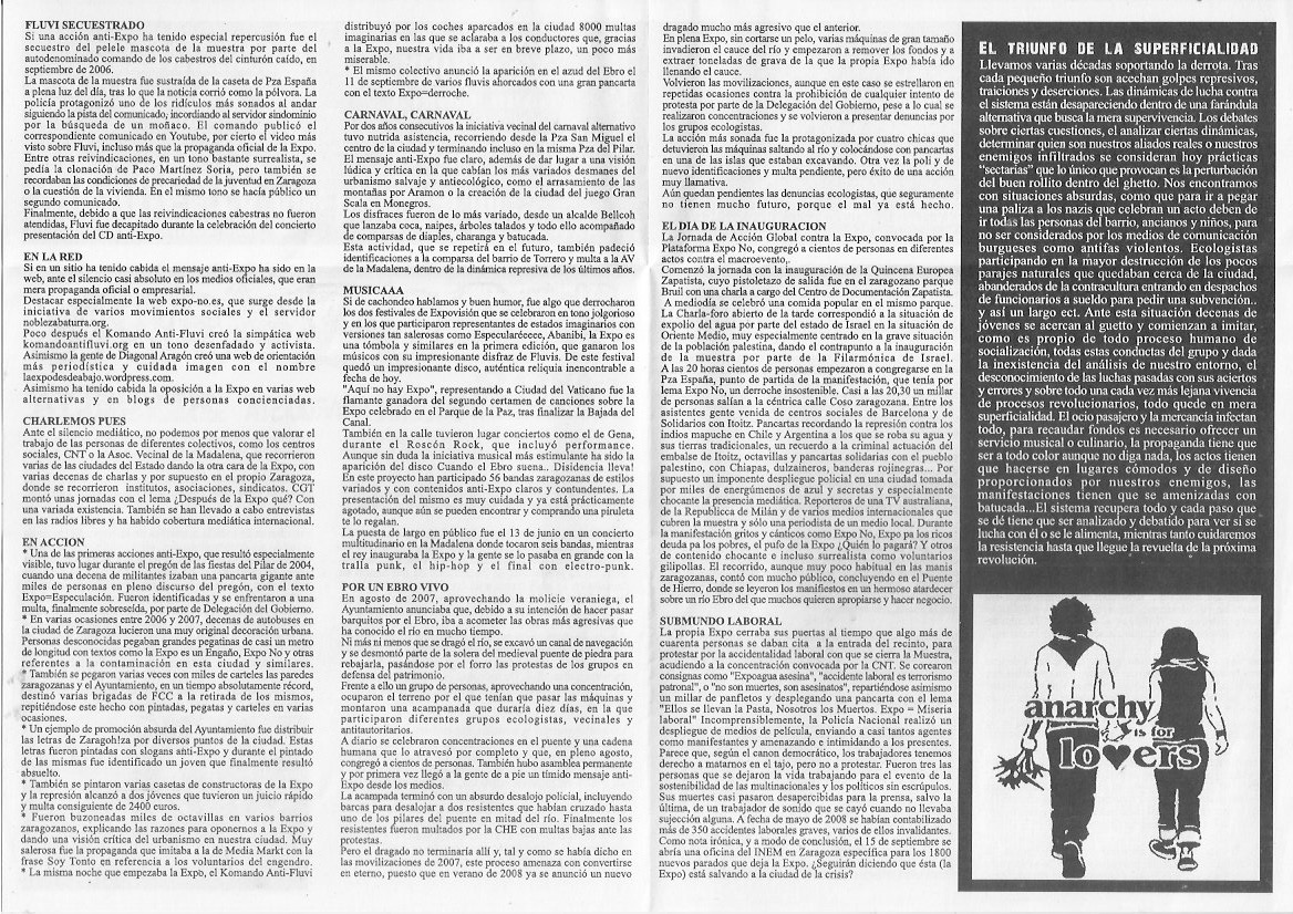 Página del fanzine