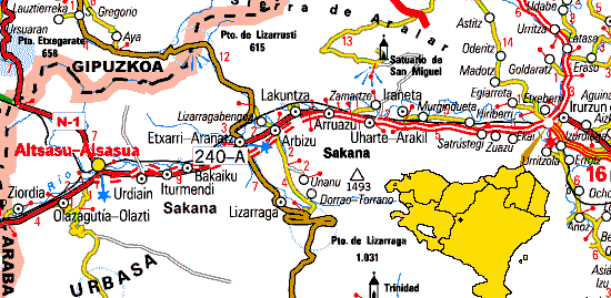 Plano de situacion de Altsasu (Sakana)