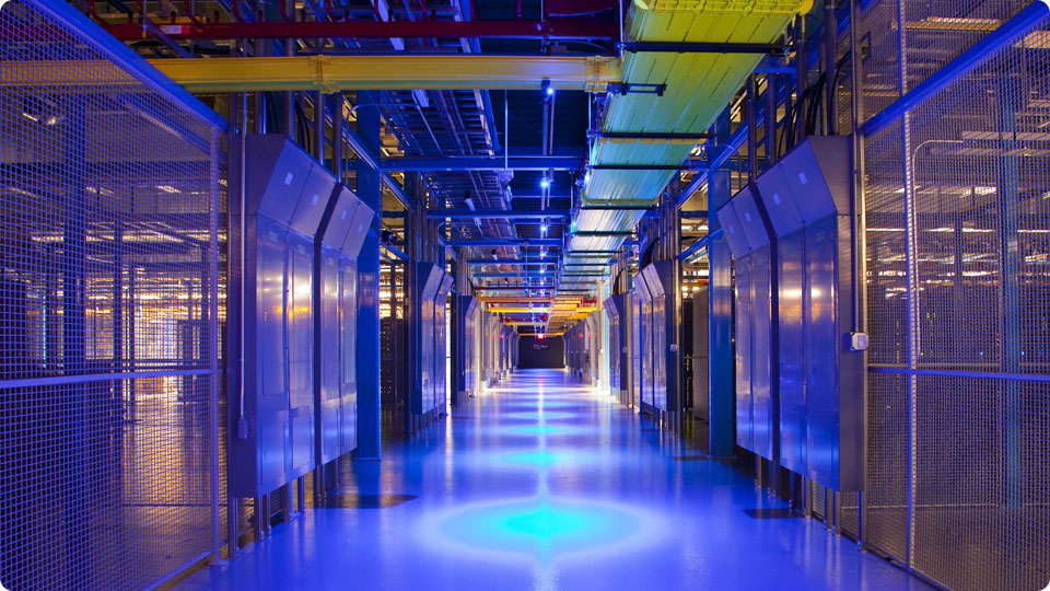 interior d&rsquo;un centre de dades d&rsquo;Equinix