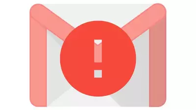 gmail logo with warning symbol