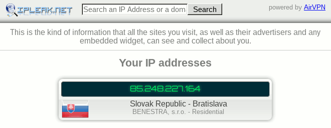 Adreça IP amb Tor