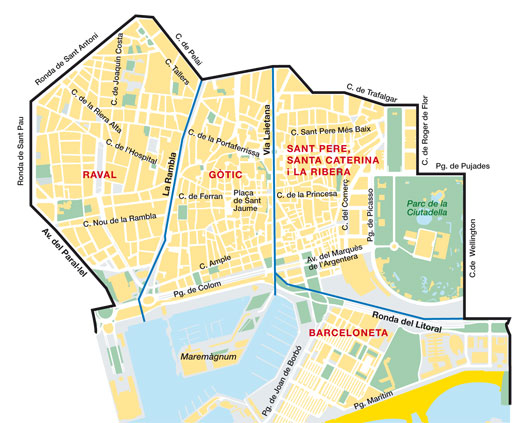 Mapa de Ciutat Vella