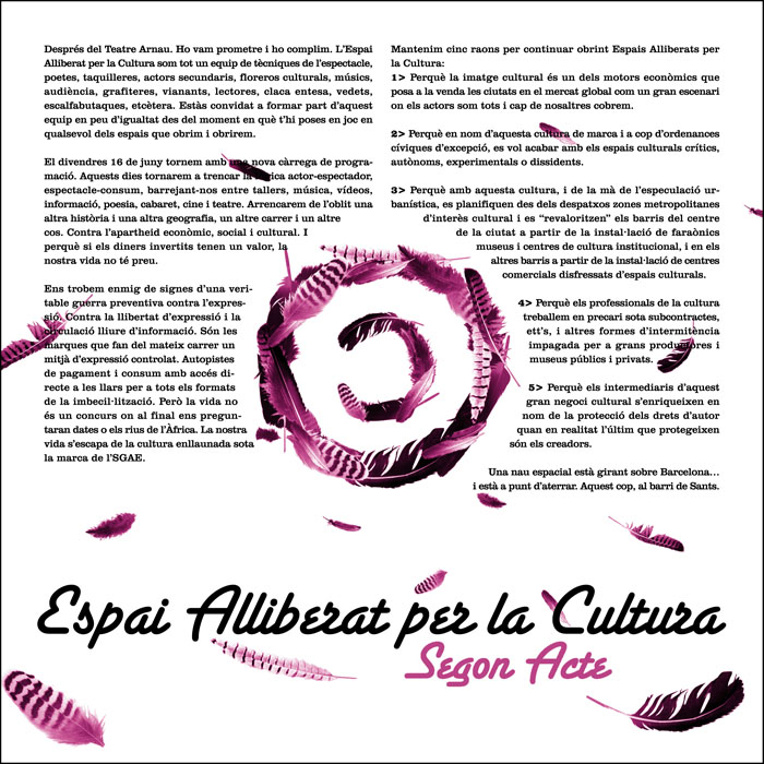 [espai alliberat per la cultura] Segon Acte
