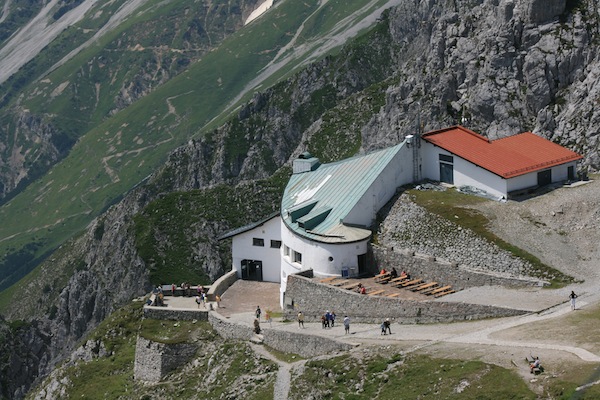 L’estació de Hafelekar, vista des del cim