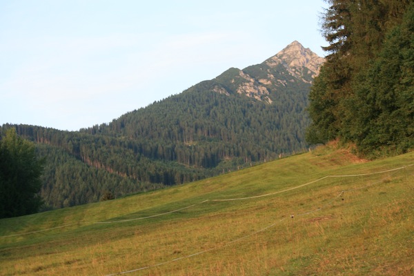 La primera vista del Spitzmandl, amb el primer sol