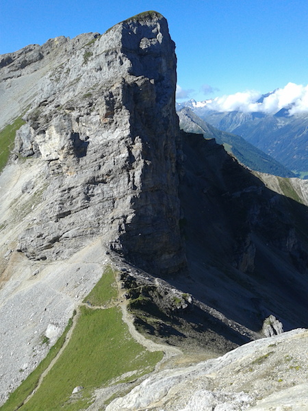 El coll des de dalt.