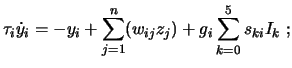 $\displaystyle \textrm{where}~~~z_{j} = \frac{1}{1+exp(-(y_{j}+b_{j}))}$