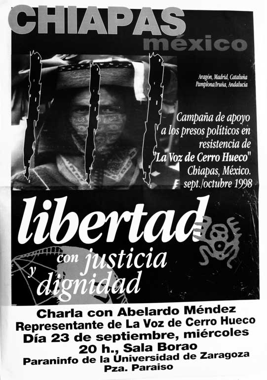 Chiapas. Campaña apoyo a presos políticos